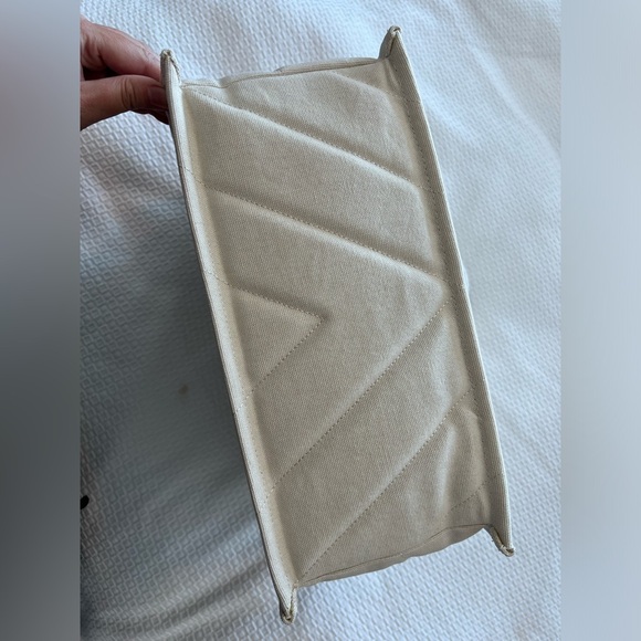 SANDRO Kasbah Quilted Canvas Tote Bag In Ecru. NWT - Picture 8 of 16